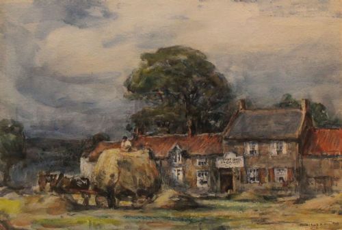 Rowland H. Hill Watercolour "Ellerby, Yorkshire"