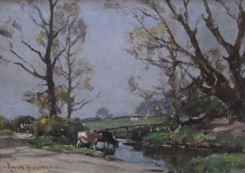 Owen Bowen Oil Painting "The Village Pond"