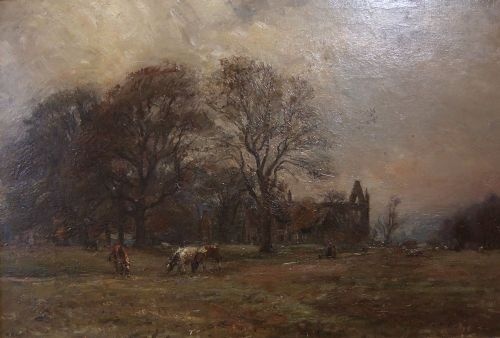 Herbert Royle "Twilight, Bolton Abbey, Wharfedale" Oil Painting