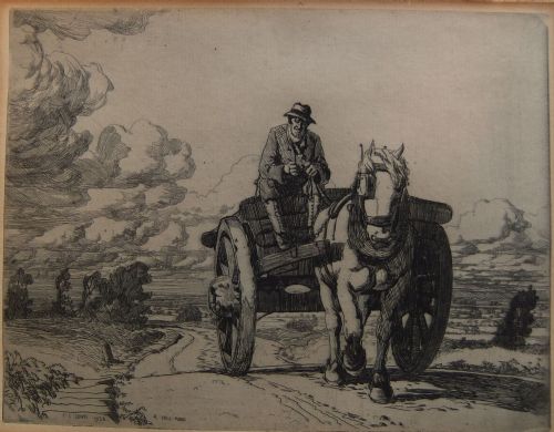 Fred Cecil Jones etching 