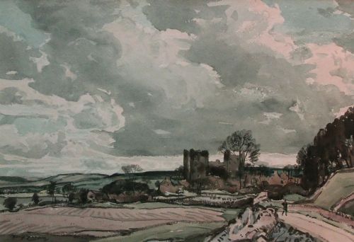 George Graham "Castle Bolton, Wensleydale" Watercolour