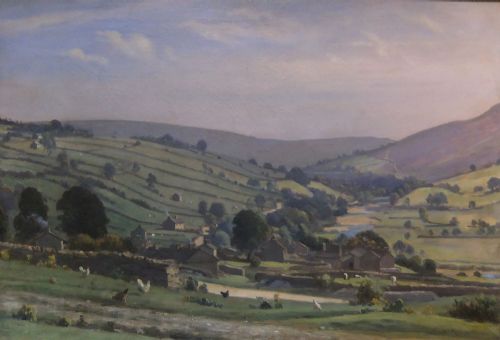 Ernest Higgins Rigg "Swaledale" Yorkshire Oil Painting