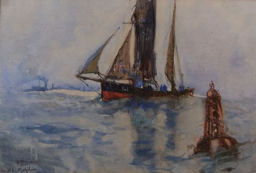 Frank Henry Mason "The North East Maplin" Watercolour