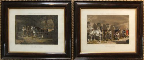 Pair of Old Prints "The Mail Change" and "The Hunting Stud"