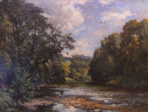William Greaves Oil Painting "On the River Wharfe"