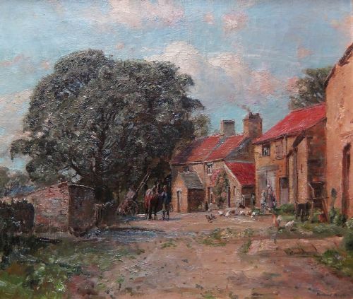 Herbert Royle "A Wharfedale Farmstead" Yorkshire Oil Painting