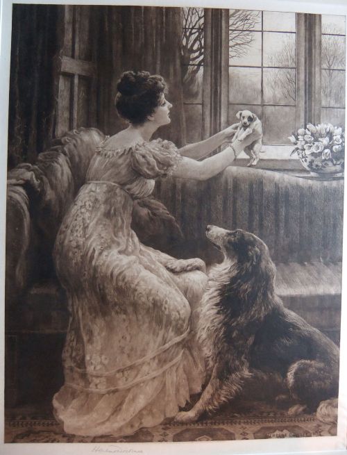 HERBERT DICKSEE SHOULD AULD ACQUAINTANCE BE FORGOT ETCHING