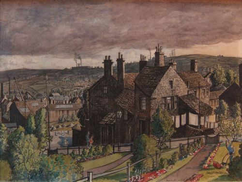 Fred Cecil Jones "Thackley, Bradford" Watercolour