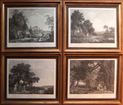 George Stubbs "Shooting" Set of Four Engravings