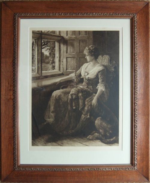 HERBERT DICKSEE ANXIOUS HEARTS ETCHING - ADDITIONAL PHOTO 1