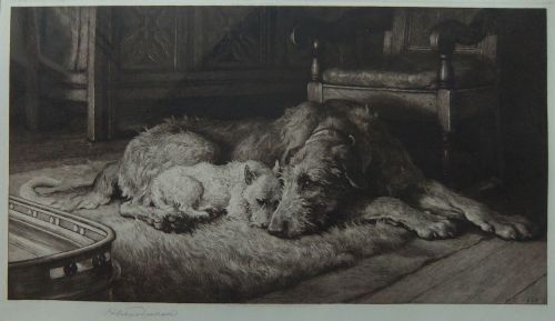Herbert Dicksee "Comrades" Signed Etching