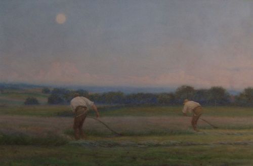 William Henry Gore "The Reaper's Moon" Watercolour