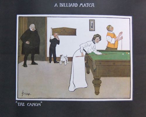 LANCE THACKERAY A BILLIARD MATCH SET OF 4 PRINTS - ADDITIONAL PHOTO 2