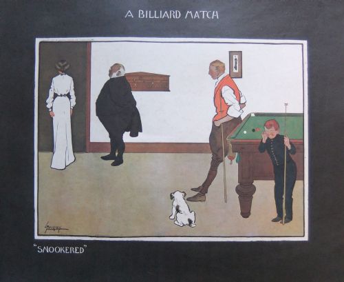 LANCE THACKERAY A BILLIARD MATCH SET OF 4 PRINTS - ADDITIONAL PHOTO 4