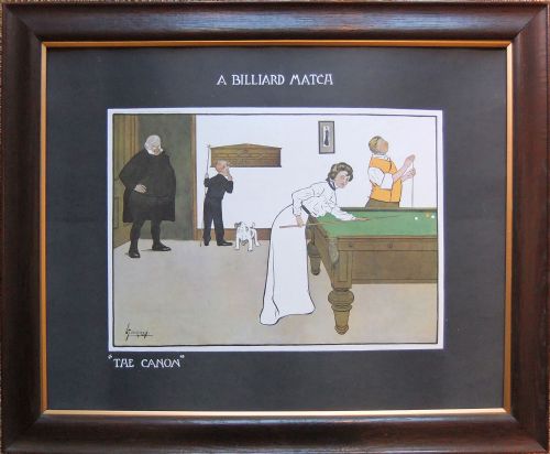 LANCE THACKERAY A BILLIARD MATCH SET OF 4 PRINTS - ADDITIONAL PHOTO 5