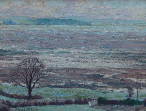 J. S. Atherton "The Estuary at Foxfield", Cumbria, Oil Painting