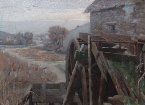 E.r.i. Blackburne "The Old Mill" Oil Painting