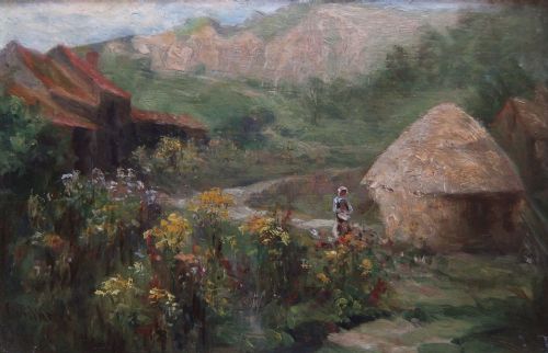 James Watson "Feeding Time" Oil Painting
