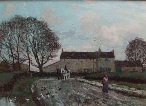 Stanley Royle "Low Shire Farm, Shiregreen, Sheffield", Watercolour