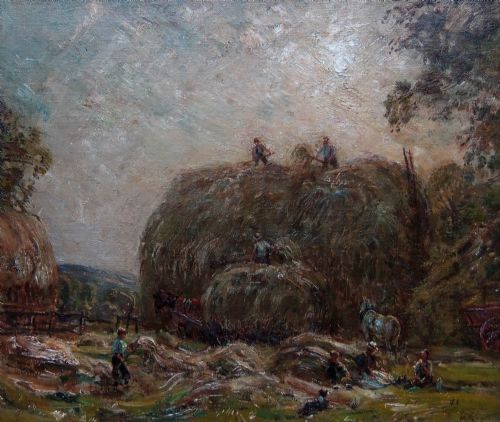 Herbert Royle "The Hay Rick" Oil Painting
