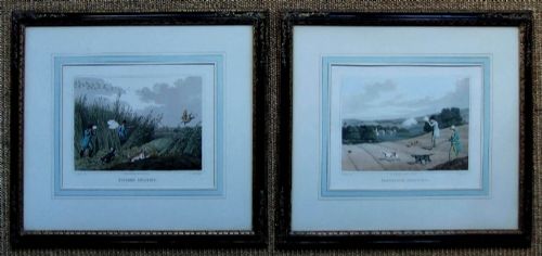 Henry Alken "Shooting" Pair Old Prints