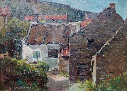 Owen Bowen "At Runswick" Oil Painting