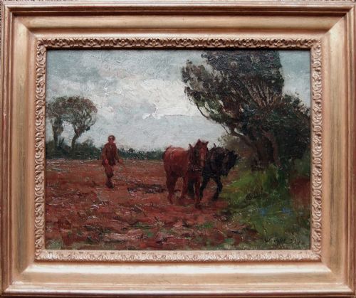 William Cave Day "The Plough Team" Oil Painting