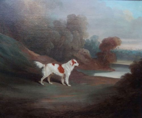 David Dalby "Spaniel in a Landscape" Oil Painting