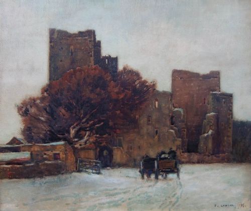 Fred Lawson "Castle Bolton, Winter 1915" Watercolour