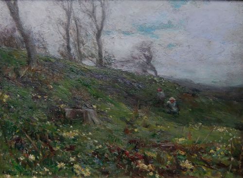 Arthur Friedenson "Early Spring, Staithes" Oil Painting