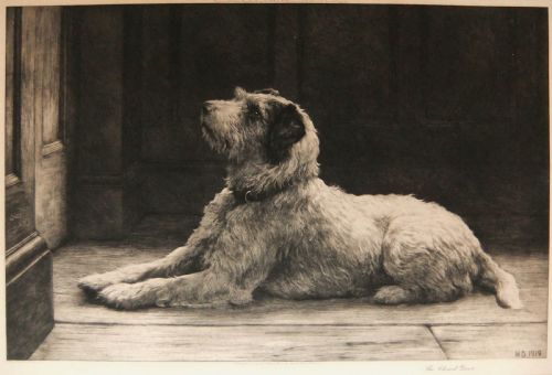 Herbert Dicksee "The Closed Door" Original Etching