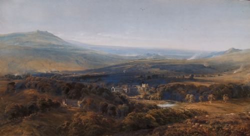 Bernard Evans "Wharfedale with Bolton Abbey" Watercolour