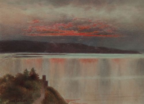 John Sowden "Ravenscar, Sunset" Watercolour