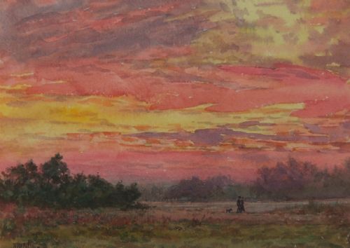 John D. Walker "Evening Mist, St. Ives" Watercolour