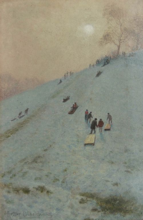 Arthur Blackburn "Winter" Oil on Board