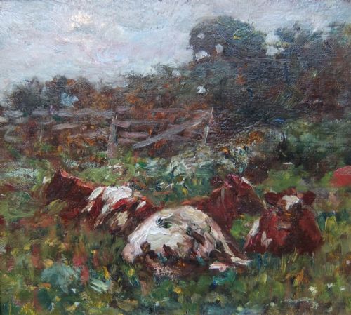 Frederick William Jackson "In Pastures" Oil Painting