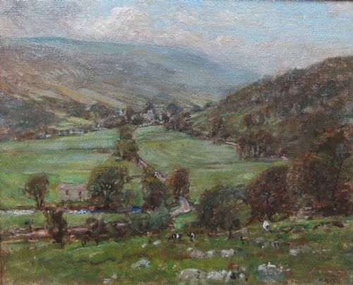 Herbert Royle "The Top of the Dale" Yorkshire Oil on Board
