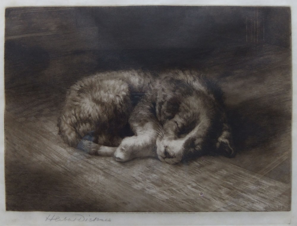 Herbert Dicksee etching 