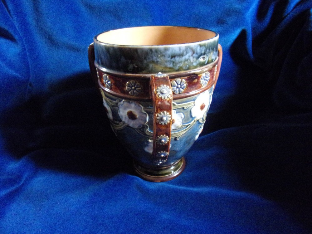 ROYAL DOULTON STONEWARE LOVING CUP/TYG CIRCA 1900 View II