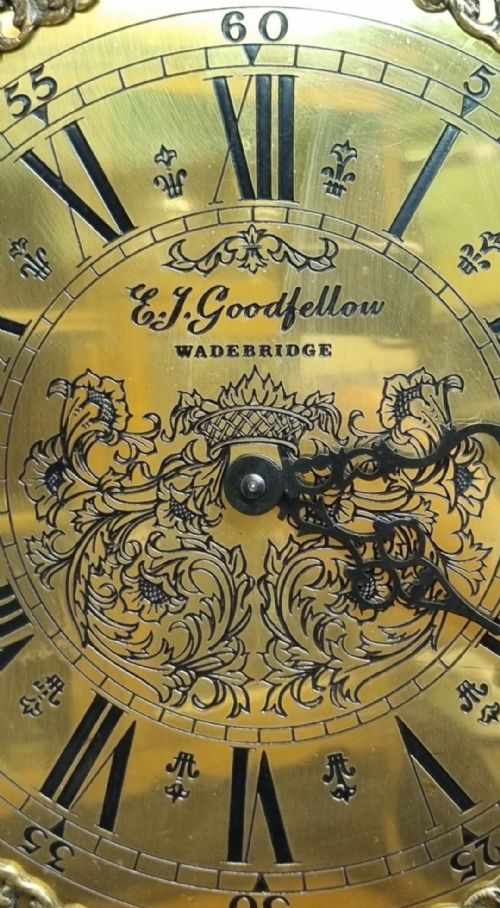 VINTAGE MAHOGANY LONGCASE GRANDFATHER CLOCK WEIGHTDRIVEN MOVEMENT C1960S - ADDITIONAL PHOTO 1
