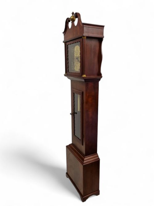 VINTAGE MAHOGANY LONGCASE GRANDFATHER CLOCK WEIGHTDRIVEN MOVEMENT C1960S - ADDITIONAL PHOTO 2