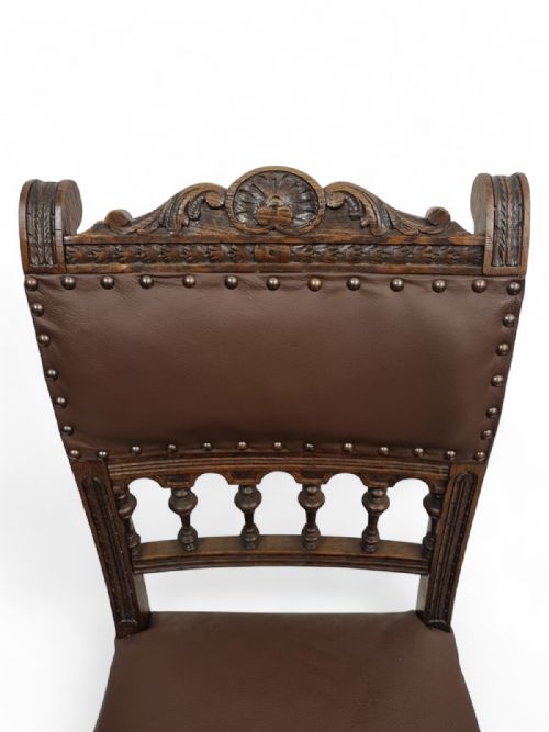 ANTIQUE RENAISSANCE REVIVAL DINING CHAIRS SET OF 6 C18901910 - ADDITIONAL PHOTO 5