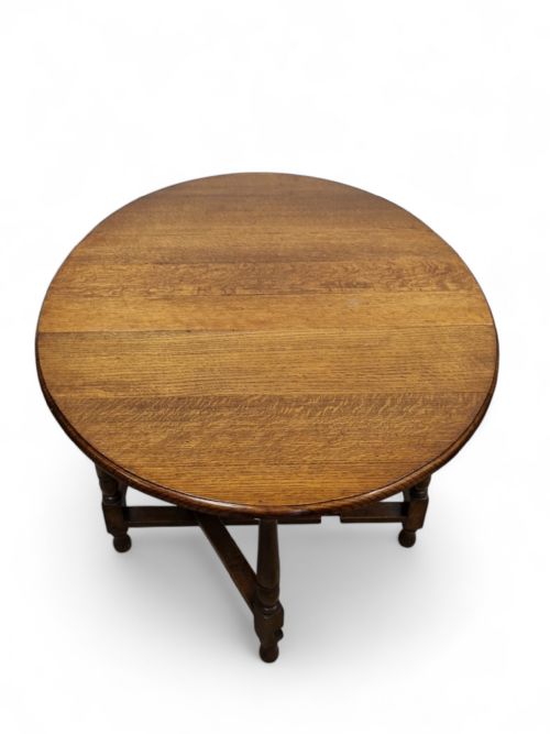 VINTAGE EDWARDIAN OAK GATELEG TABLE - ADDITIONAL PHOTO 3