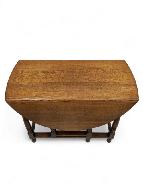 VINTAGE EDWARDIAN OAK GATELEG TABLE - ADDITIONAL PHOTO 5