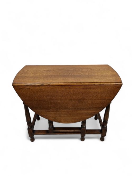 VINTAGE EDWARDIAN OAK GATELEG TABLE - ADDITIONAL PHOTO 10