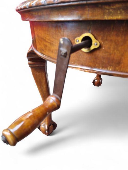 ANTIQUE VICTORIAN MAHOGANY EXTENDING DINING TABLE 19TH CENTURY CRANK HANDLE LION PAW FEET - ADDITIONAL PHOTO 3
