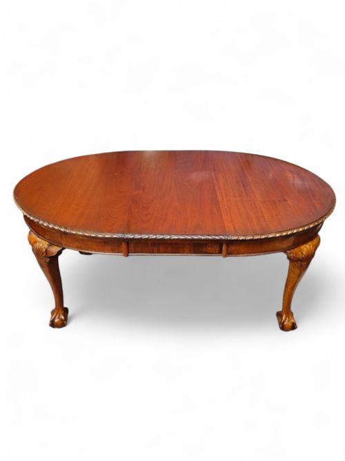 ANTIQUE VICTORIAN MAHOGANY EXTENDING DINING TABLE 19TH CENTURY CRANK HANDLE LION PAW FEET - ADDITIONAL PHOTO 5