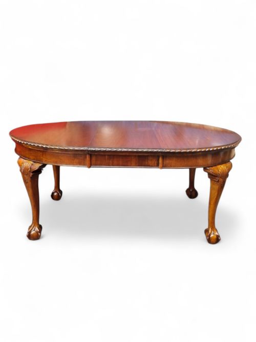 ANTIQUE VICTORIAN MAHOGANY EXTENDING DINING TABLE 19TH CENTURY CRANK HANDLE LION PAW FEET - ADDITIONAL PHOTO 11