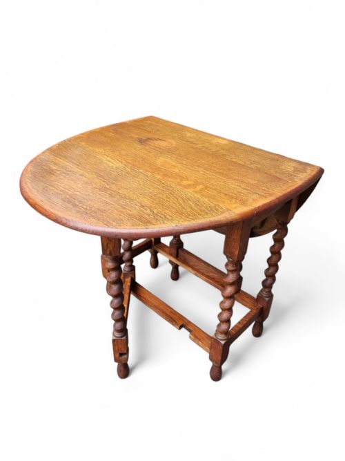 ANTIQUE OAK GATELEG DROPLEAF TABLE EARLY 20TH CENTURY - ADDITIONAL PHOTO 5