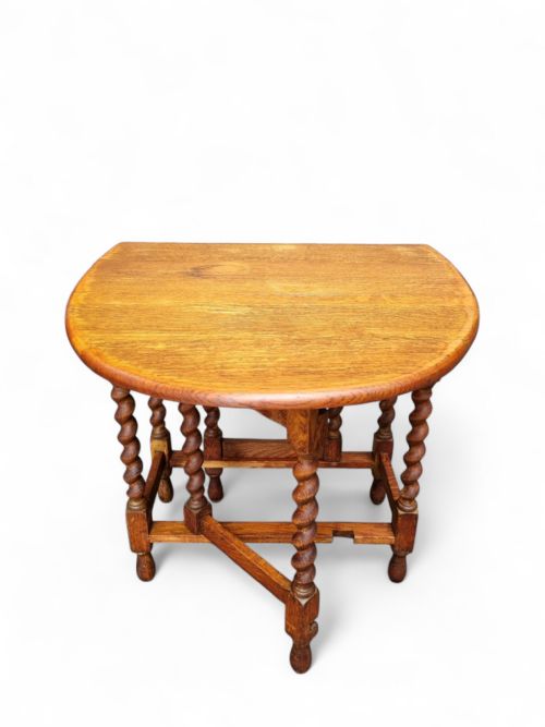 ANTIQUE OAK GATELEG DROPLEAF TABLE EARLY 20TH CENTURY - ADDITIONAL PHOTO 7